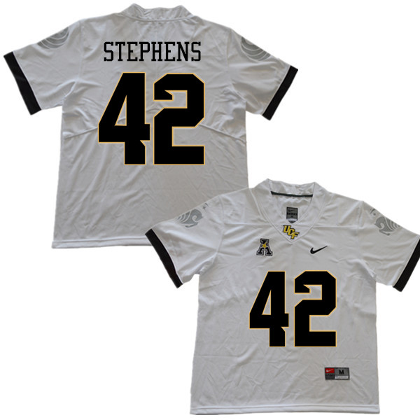 Men #42 Riley Stephens UCF Knights College Football Jerseys Sale-White